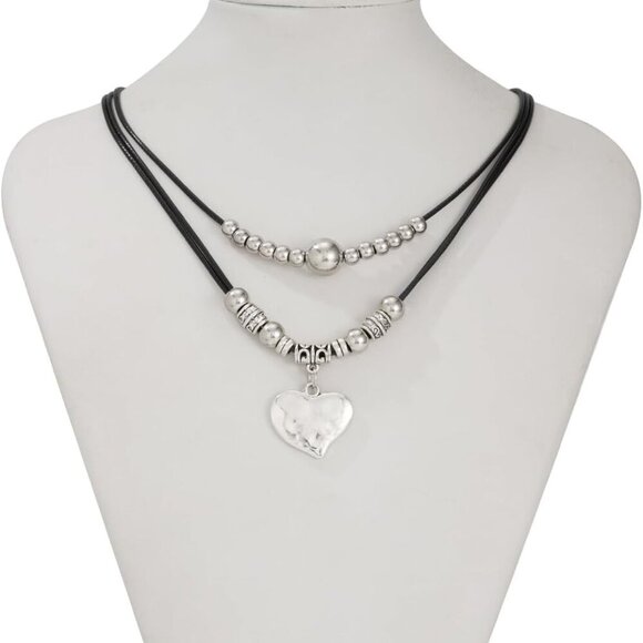 Cowgirl Necklace Western Jewelry for Women Boho Turquoise Bead Leather - Picture 4 of 8